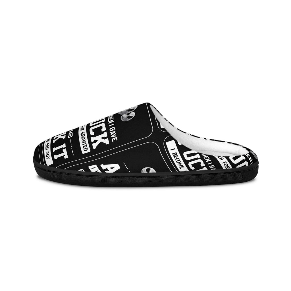 When I Gave A Fuck I was Men's Indoor Slippers | Funny Sarcastic Quote