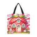 Retro 80's Cartoon Strawberry Girl Canvas Large Tote Bag