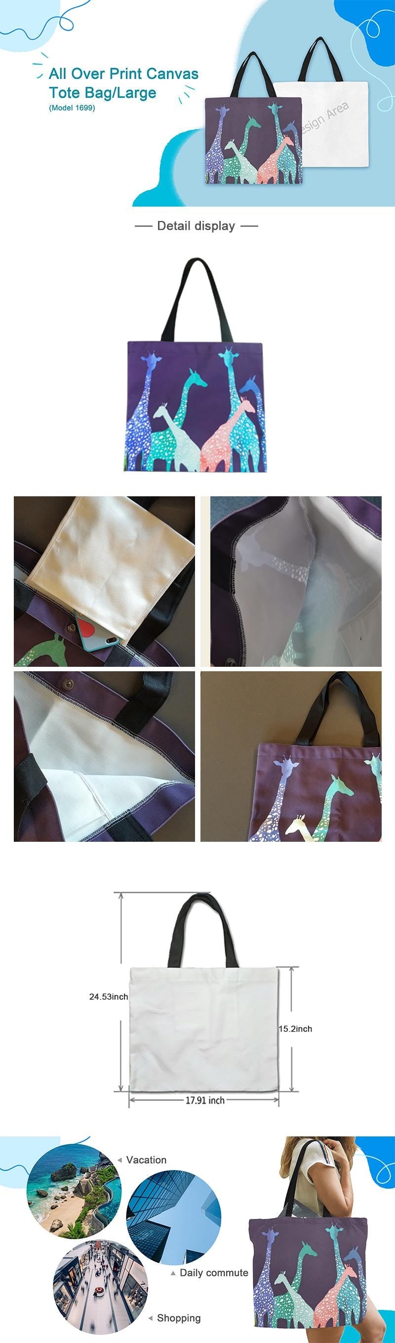 Retro 80's Cartoon Strawberry Girl Canvas Large Tote Bag
