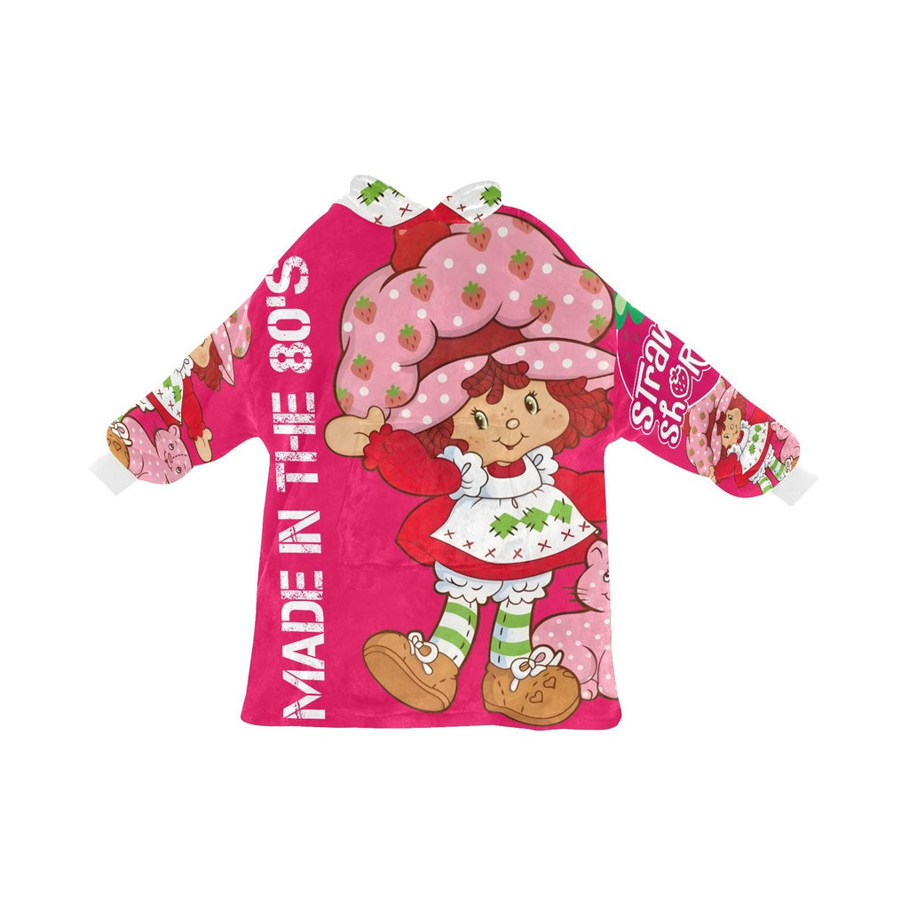 Strawberry Shortcake Retro Made in the 80's Hot pink Wearable Snuggle Blanket One size