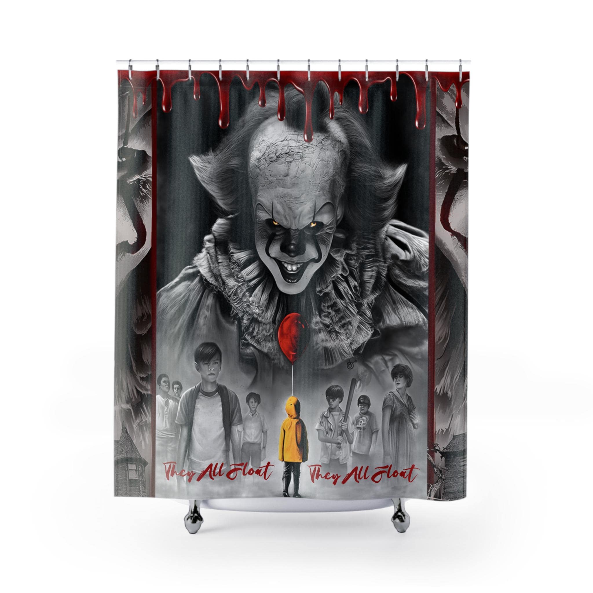 They All Float Welcome to Derry Series Collectible Shower Curtain | Horror Stephen King Pennywise