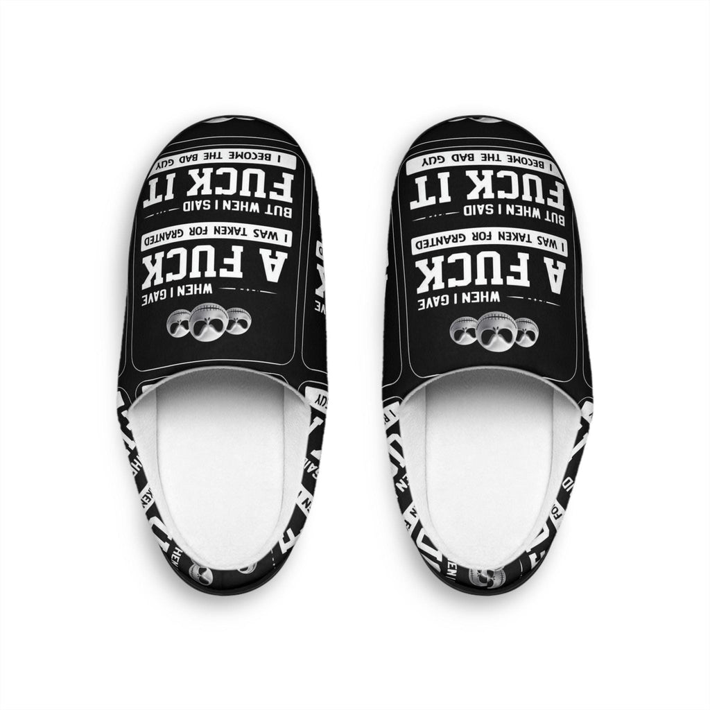When I Gave A Fuck I was Men's Indoor Slippers | Funny Sarcastic Quote