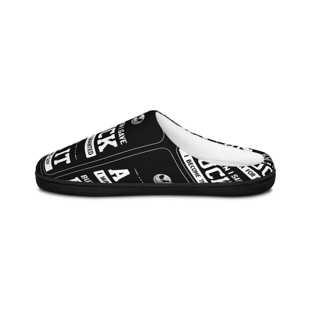 When I Gave A Fuck I was Men's Indoor Slippers | Funny Sarcastic Quote