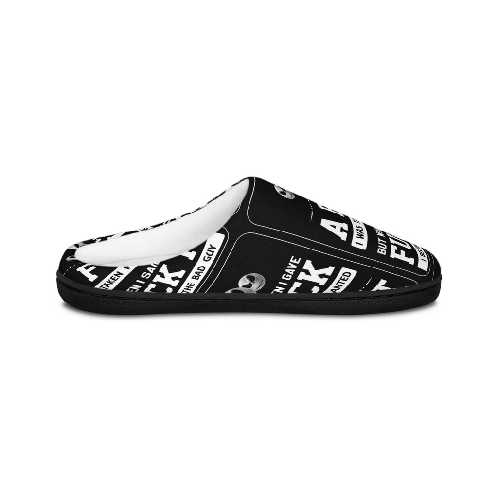 When I Gave A Fuck I was Men's Indoor Slippers | Funny Sarcastic Quote