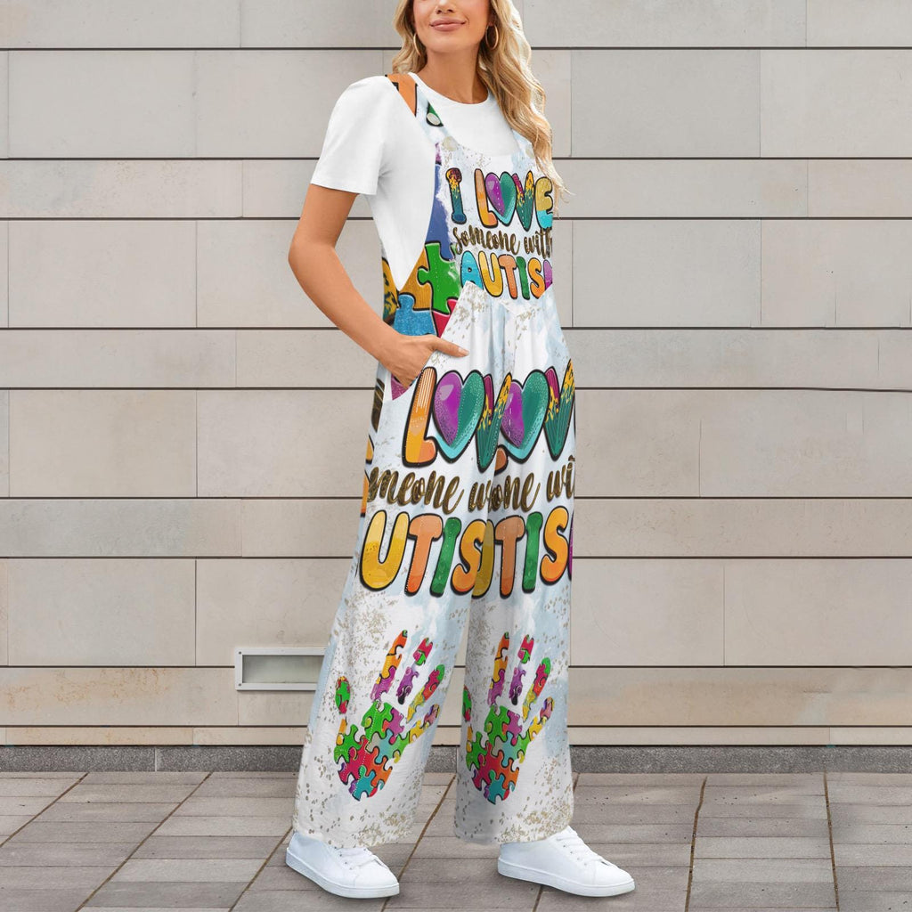 Plus Size Autism Jumpsuit Overalls S-5XL
