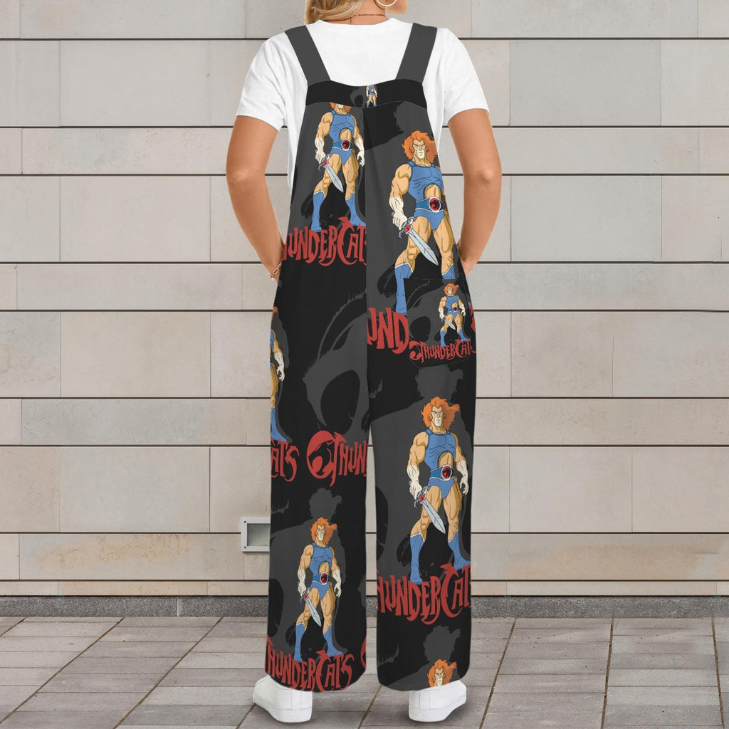 Retro 80’s Thundercats Cartoon Jumper Overalls | Black | Small–5XL