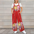 Red 80’s Retro Cartoon Besties Jumpsuit Jumper Overalls | Red | Small–5XL
