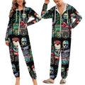 Retro Horror Carnival Friends Unisex Jumpsuit Pajamas, All in One, S-4XL