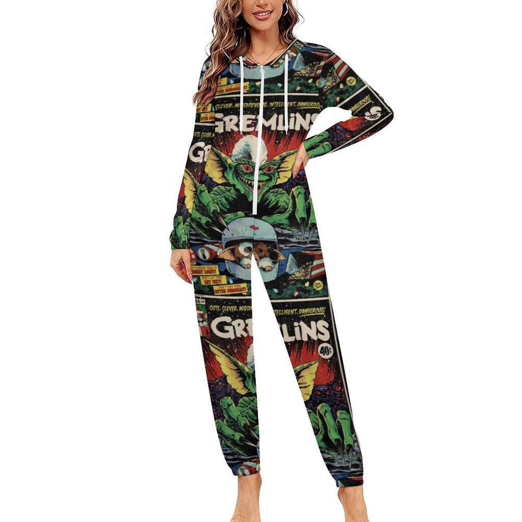 Gremlins Unisex All-In-One Jumper Pajamas Inspired | Horror Sleepwear Loungewear Small–4XL