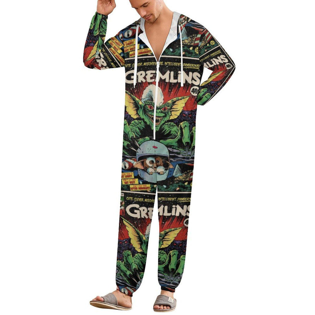 Gremlins Unisex All-In-One Jumper Pajamas Inspired | Horror Sleepwear Loungewear Small–4XL