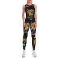 Autism Awareness Yoga Fitness Gym Workout All in One Black Small -2XL