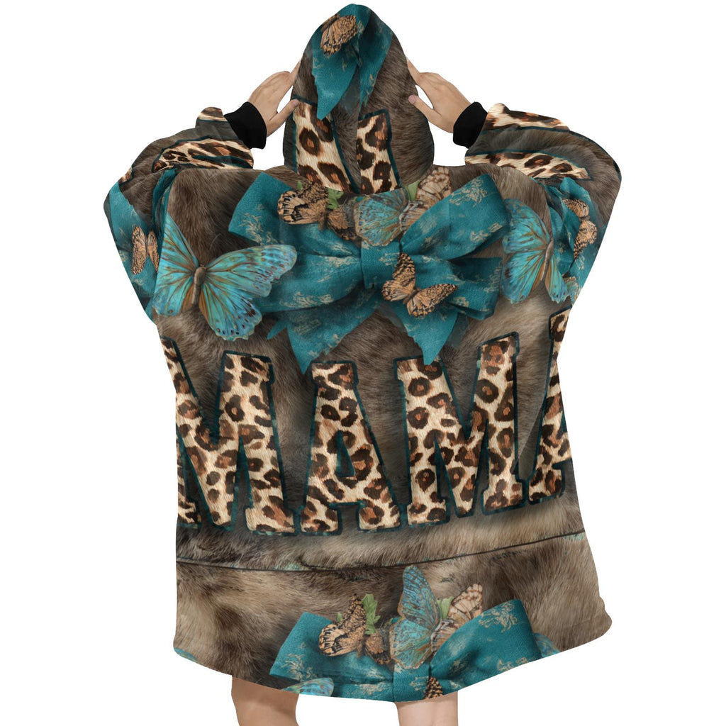 Rustic Mama Western Style Wearable Blanket Pullover Cozy Oversized Hoodie Size