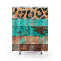 Western Country Chic Boho Distressed Wood Shower Curtain | Farmhouse Rustic