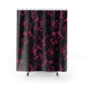 Pink Black Goth Lace Shower Curtain | Gothic Lace Bathroom Decor