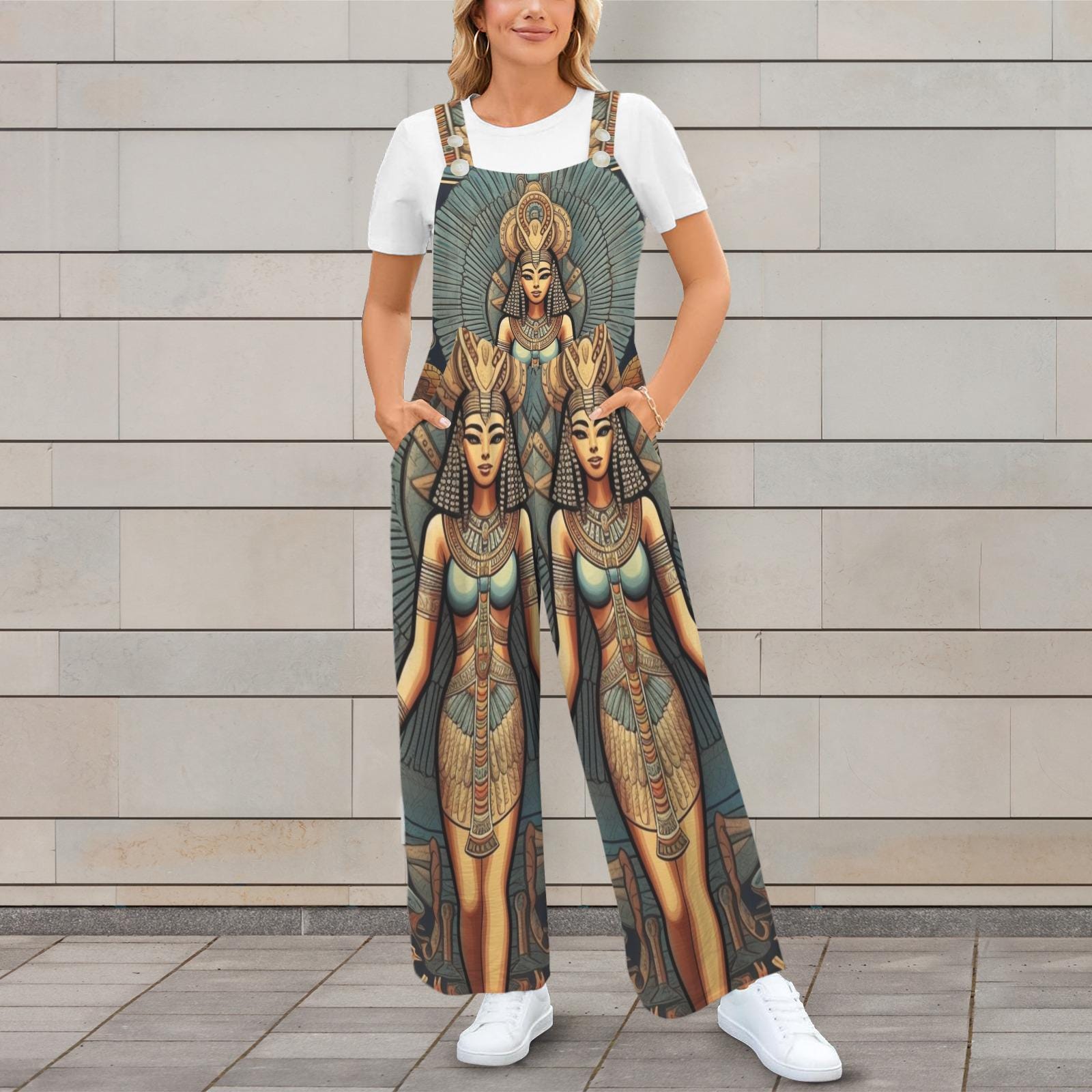Egyptian Jumpsuit Jumper Overalls | Multi Small–4XL