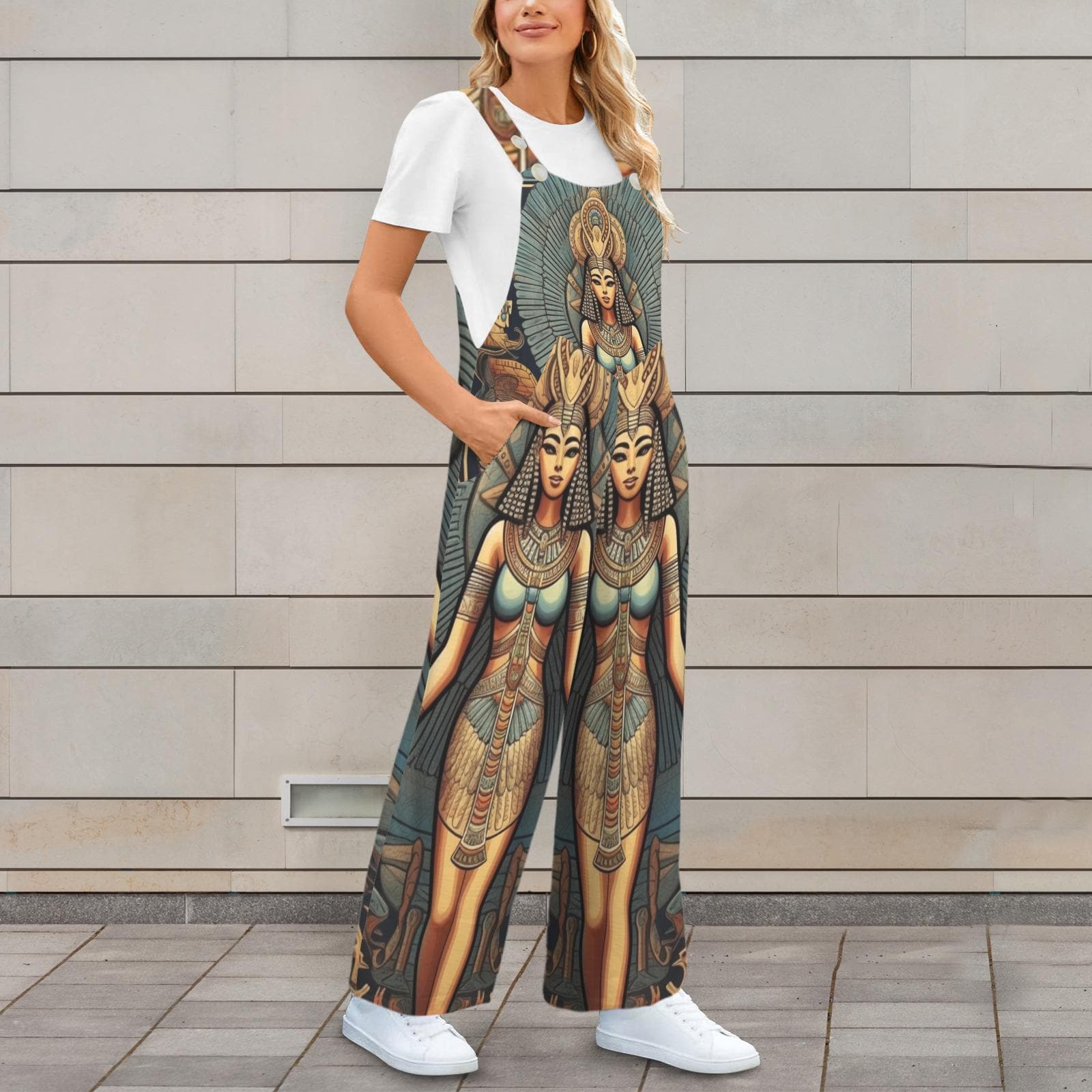 Egyptian Jumpsuit Jumper Overalls | Multi Small–4XL