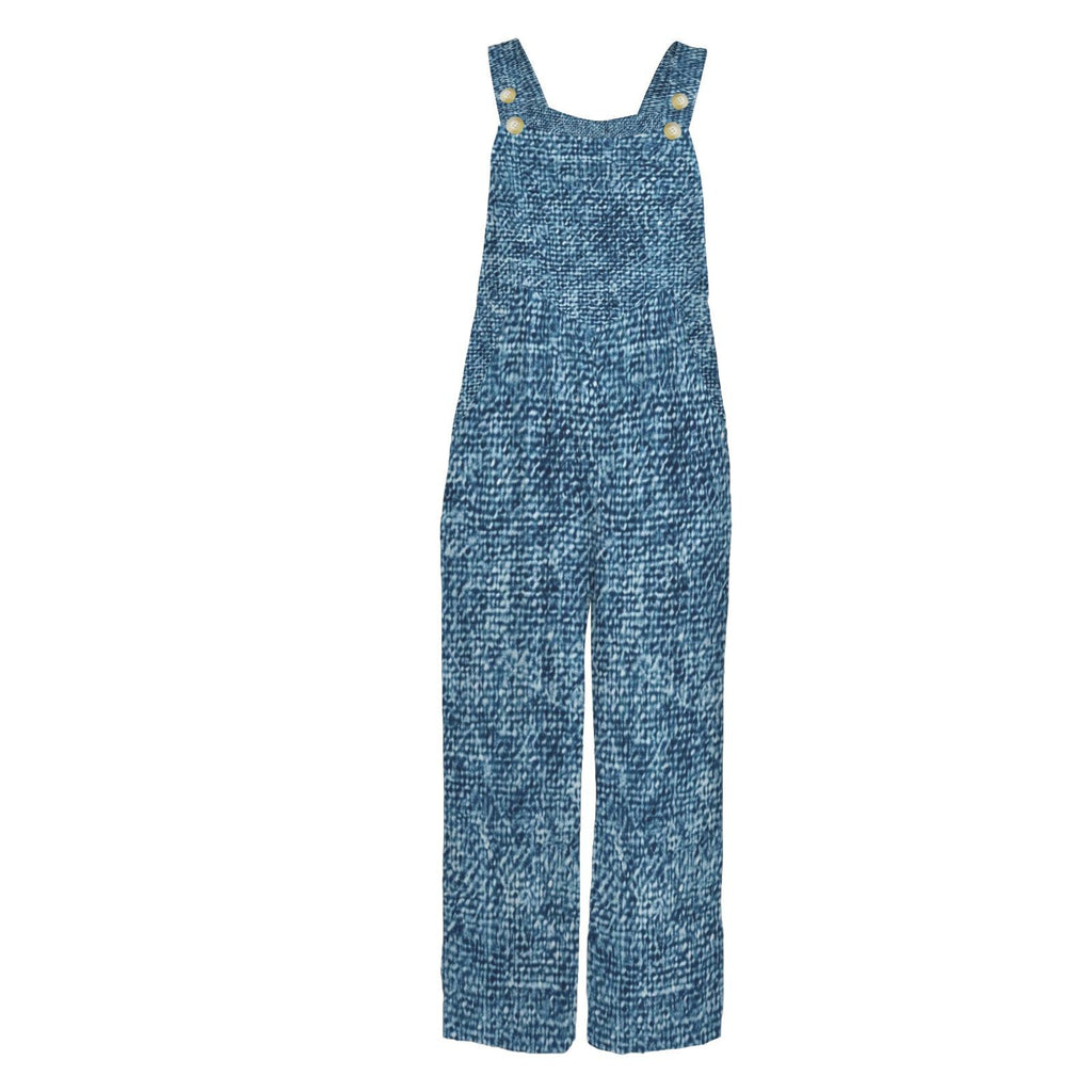 Denim Inspired Look Jumpsuit Jumper Overalls | Blue Small–4XL