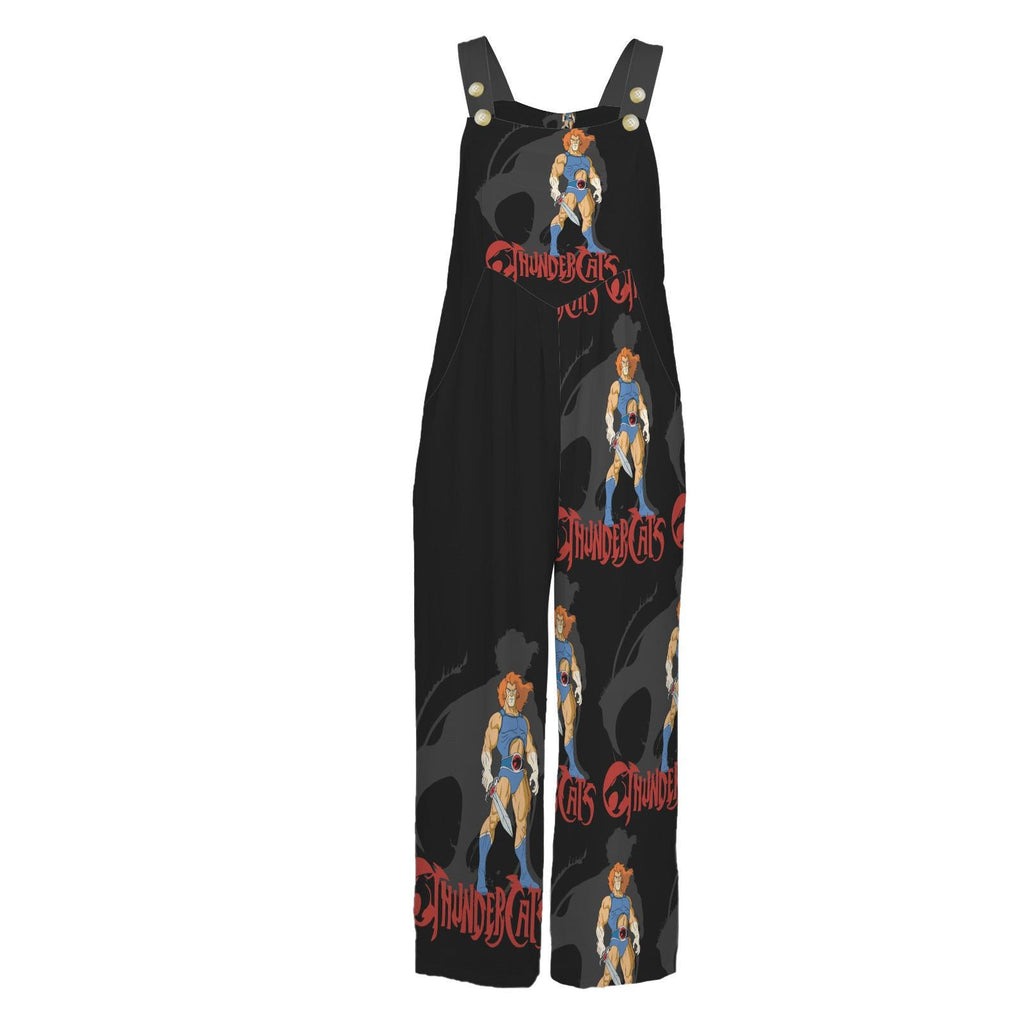 Retro 80’s Thundercats Cartoon Jumper Overalls | Black | Small–5XL