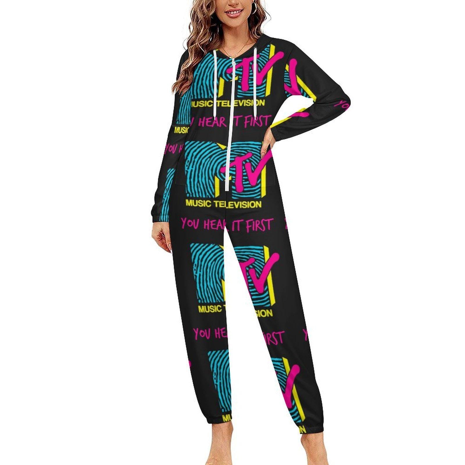 Retro MTV “You Hear It First” Unisex Jumpsuit | All-In-One Pajamas | Vintage 80s 90s Style
