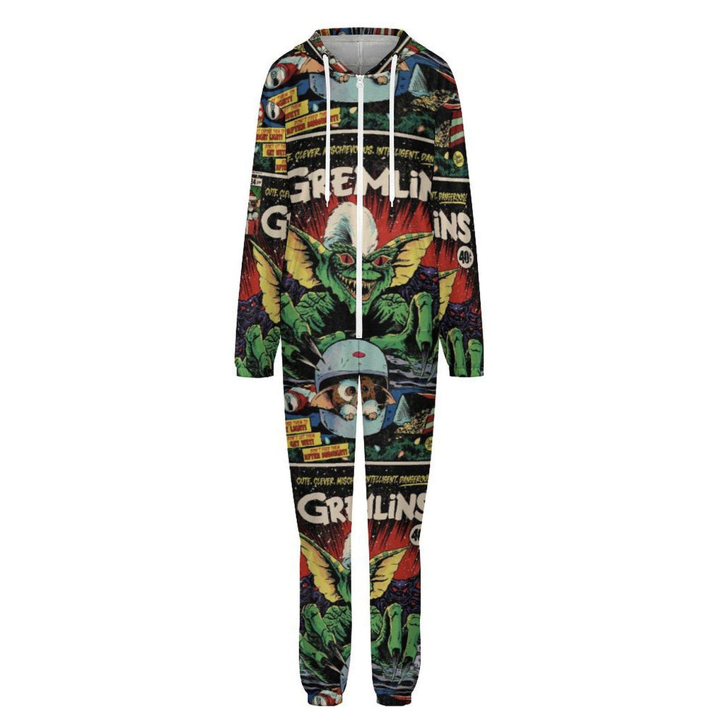 Gremlins Unisex All-In-One Jumper Pajamas Inspired | Horror Sleepwear Loungewear Small–4XL