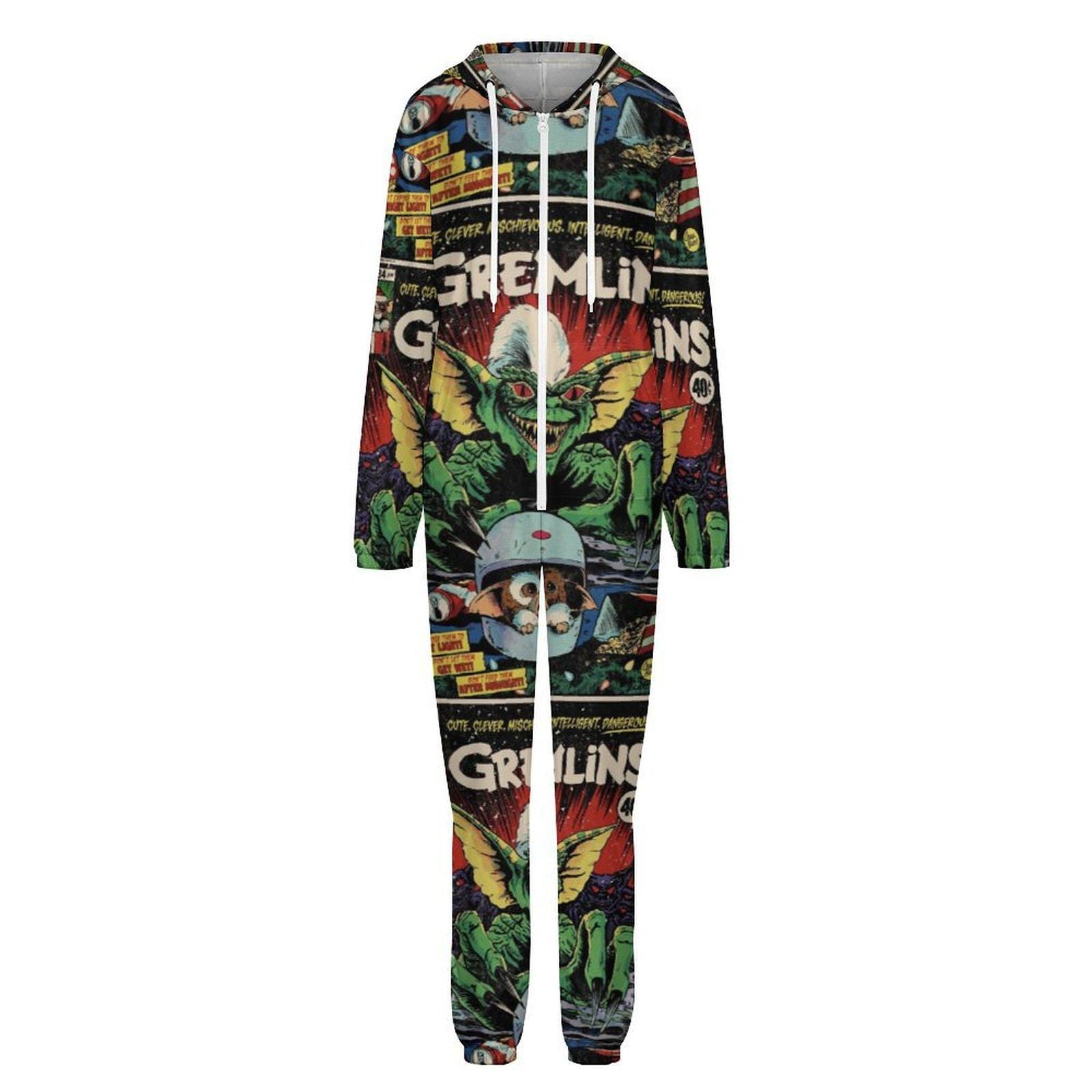 Gremlins Unisex All-In-One Jumper Pajamas Inspired | Horror Sleepwear Loungewear Small–4XL