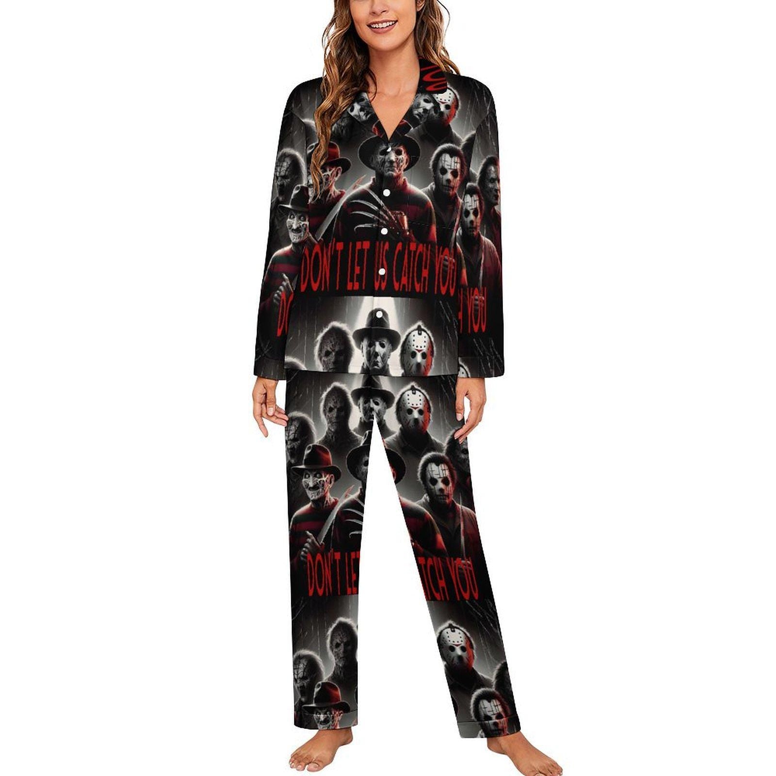 Horror Classic Unisex 2-Piece Pajama Set | Iconic Slasher Loungewear | Sleepwear Horror Fans Small 2XL
