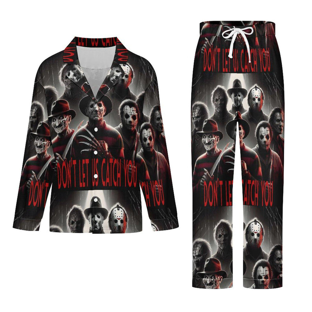 Horror Classic Unisex 2-Piece Pajama Set | Iconic Slasher Loungewear | Sleepwear Horror Fans Small 2XL