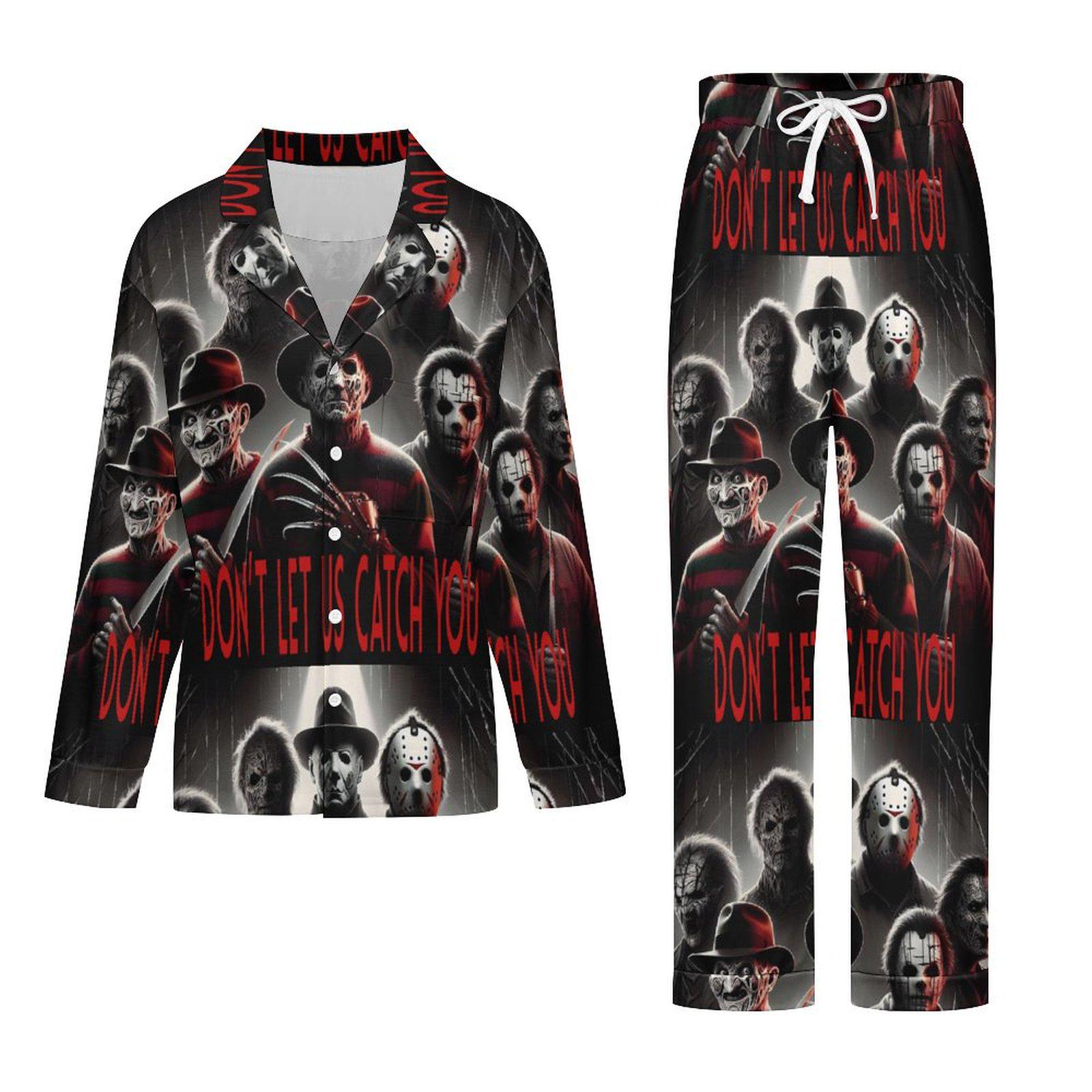 Horror Classic Unisex 2-Piece Pajama Set | Iconic Slasher Loungewear | Sleepwear Horror Fans Small 2XL
