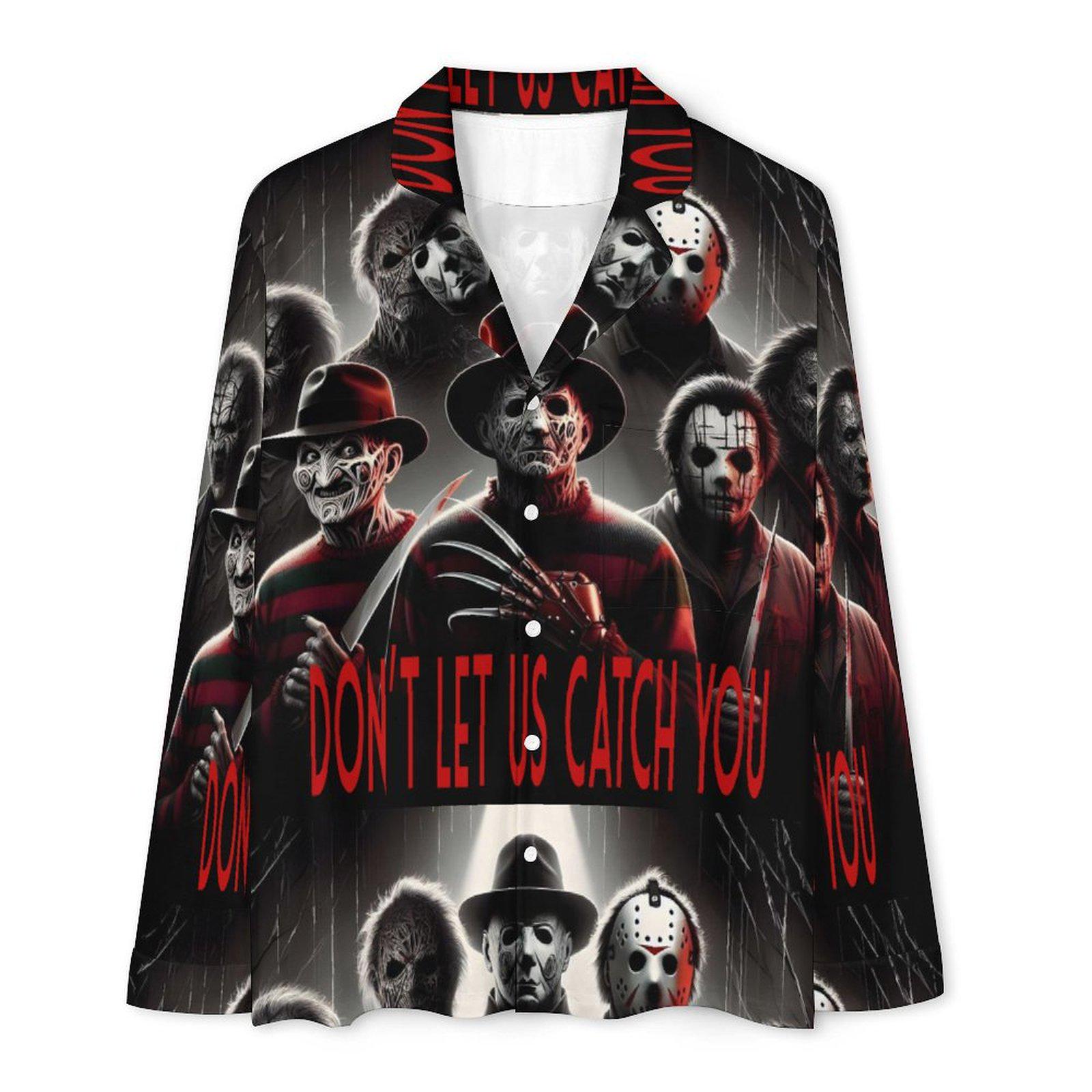 Horror Classic Unisex 2-Piece Pajama Set | Iconic Slasher Loungewear | Sleepwear Horror Fans Small 2XL