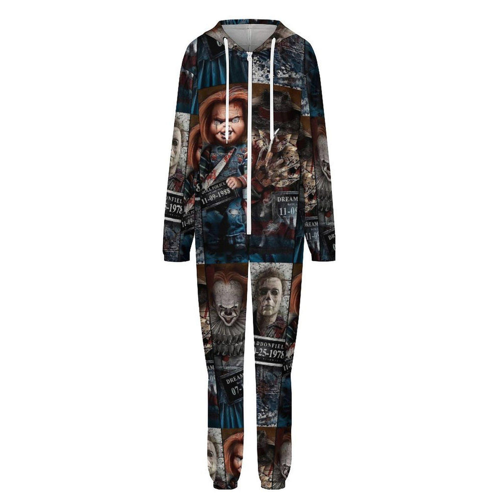 Classic Horror Mugshot Slashers Unisex Pajamas Small- 4XL All  in One Jumpsuit Jumper