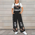Retro Horror Scream Movie Jumpsuit Jumper Overalls | Black| Small–5XL
