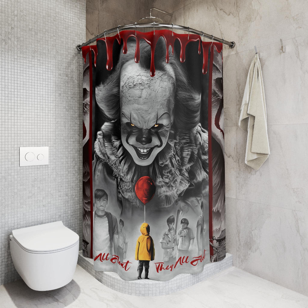 Welcome to Derry Series Collectible Shower Curtain | Horror Stephen King Pennywise