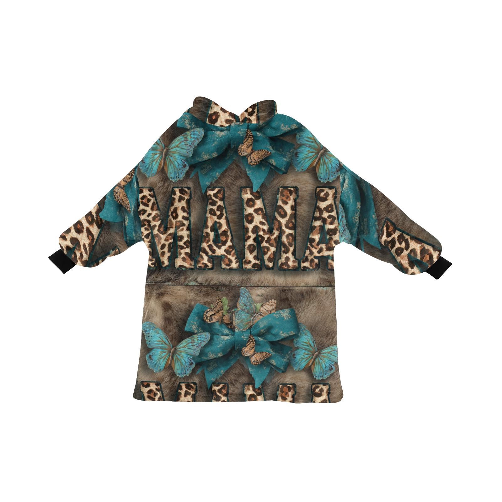 Rustic Mama Western Style Wearable Blanket Pullover Cozy Oversized Hoodie Size