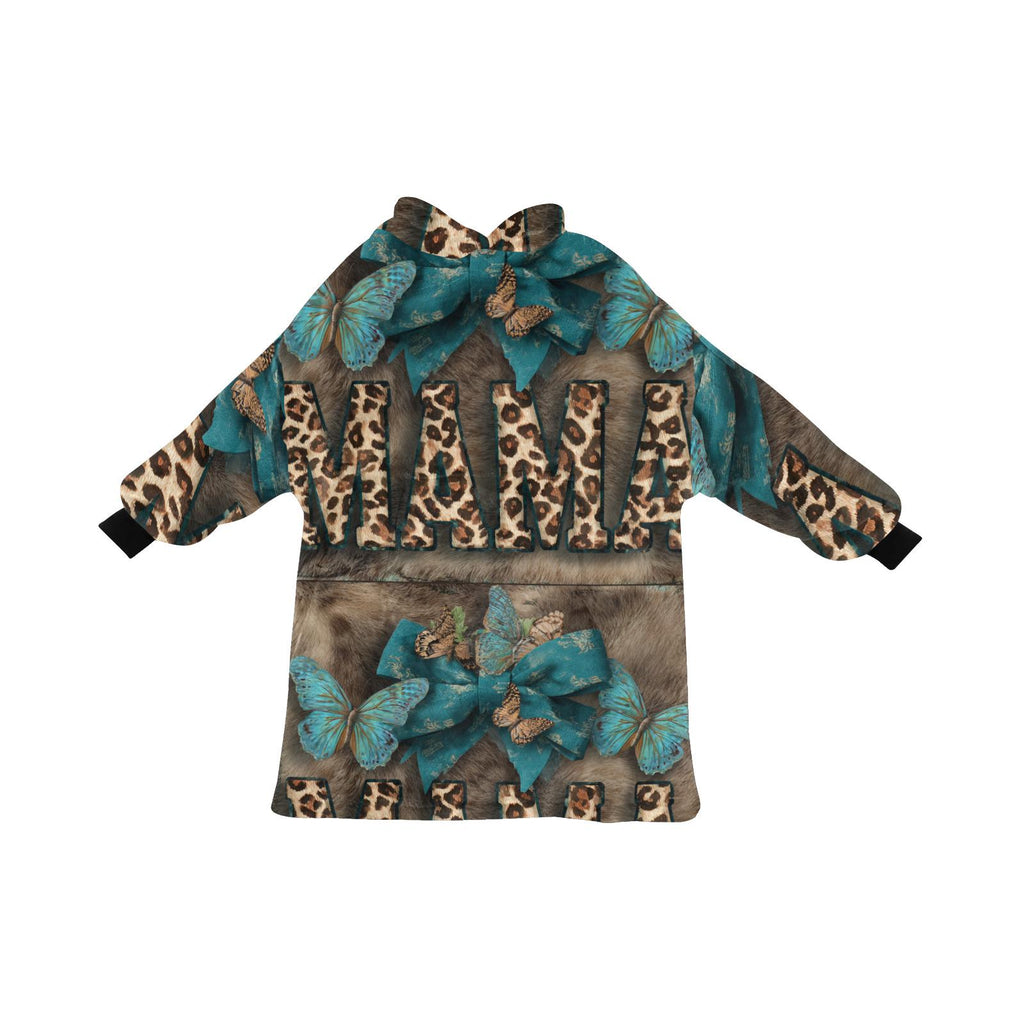 Plus Size Rustic Mama Western Style Wearable Blanket Pullover Cozy Oversized Hoodie Size