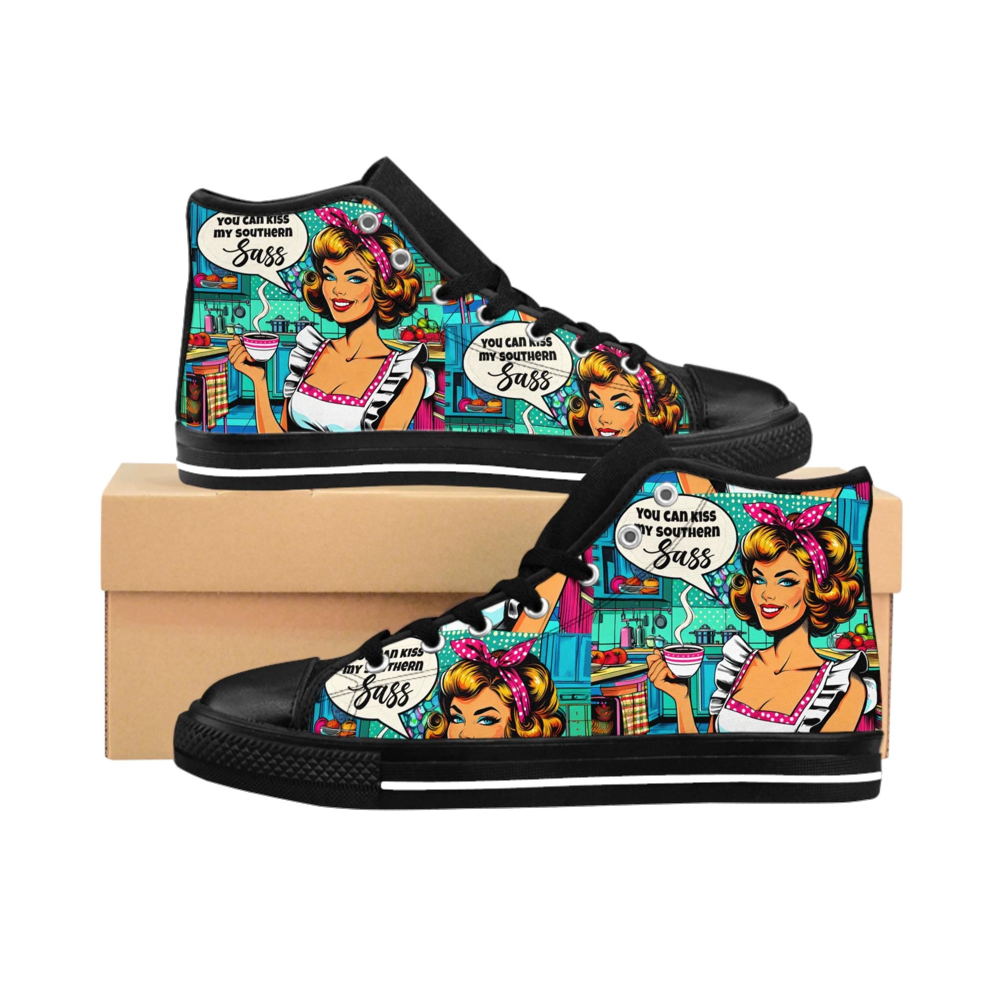 Kiss My Southern Sass Sneakers | Women's Classic Sneakers