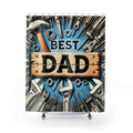 Best Dad Rustic Shabby White Horse Shower Curtain