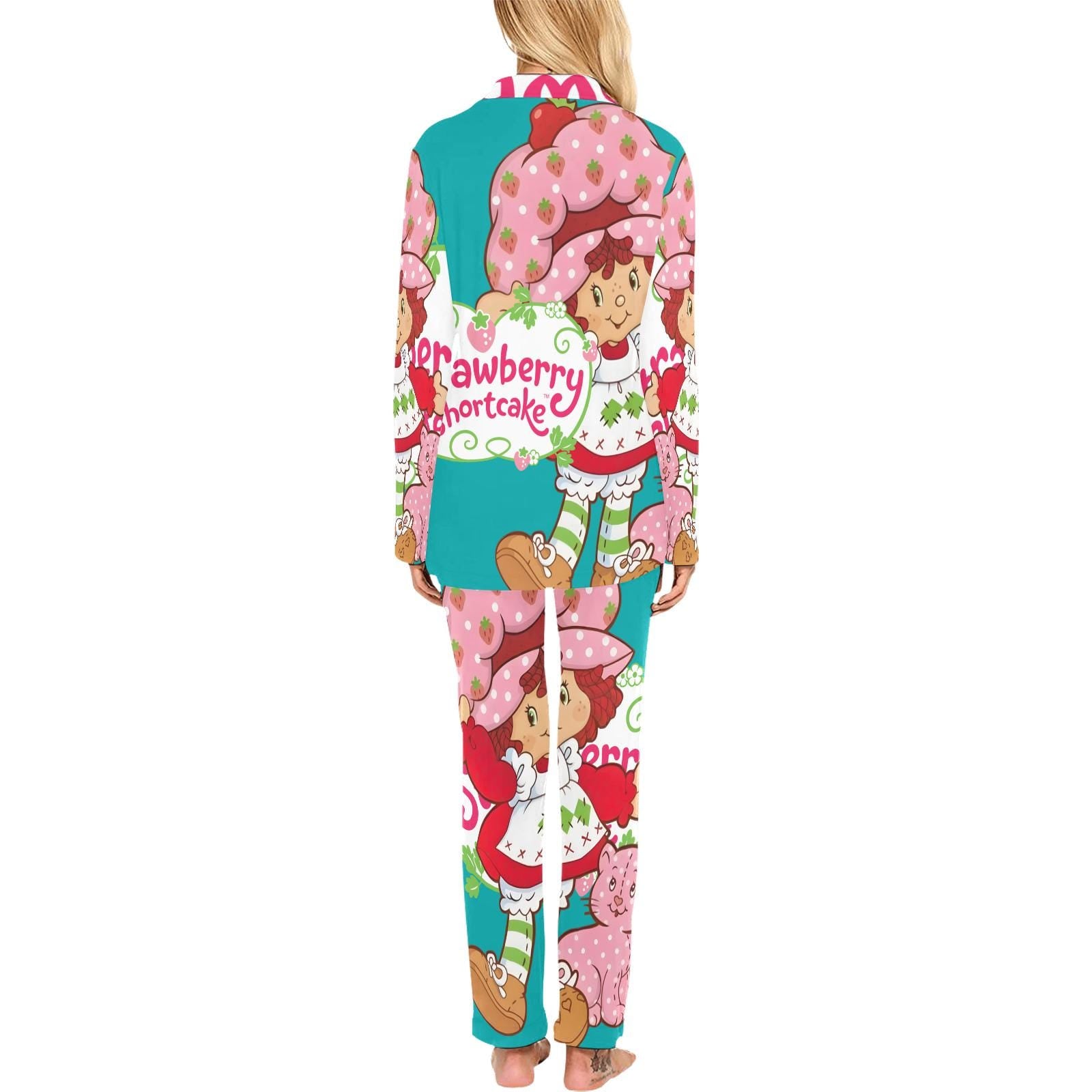 Plus Size Strawberry Shortcake Retro 2Piece Pajama Loungewear Small- 5XL