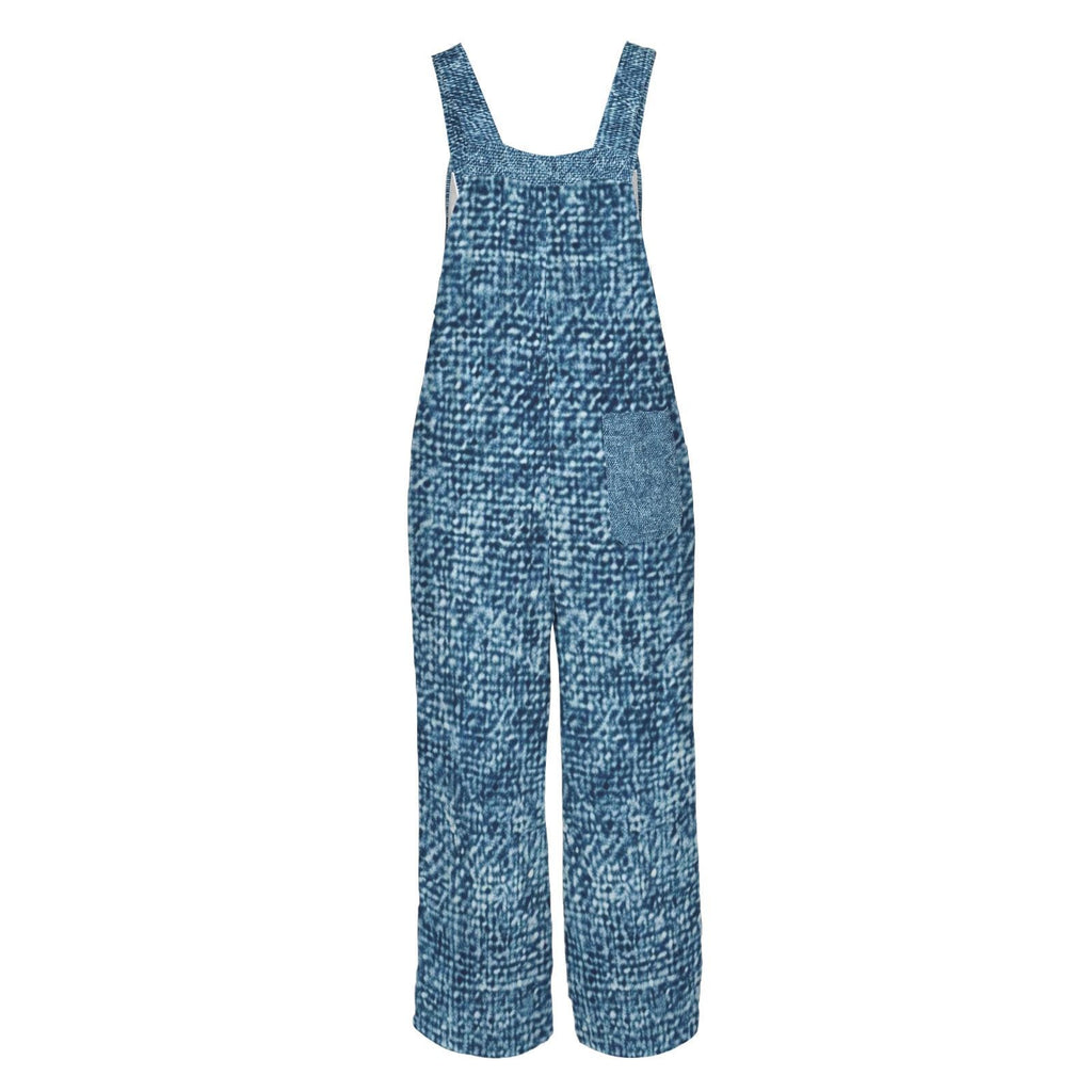 Denim Inspired Look Jumpsuit Jumper Overalls | Blue Small–4XL