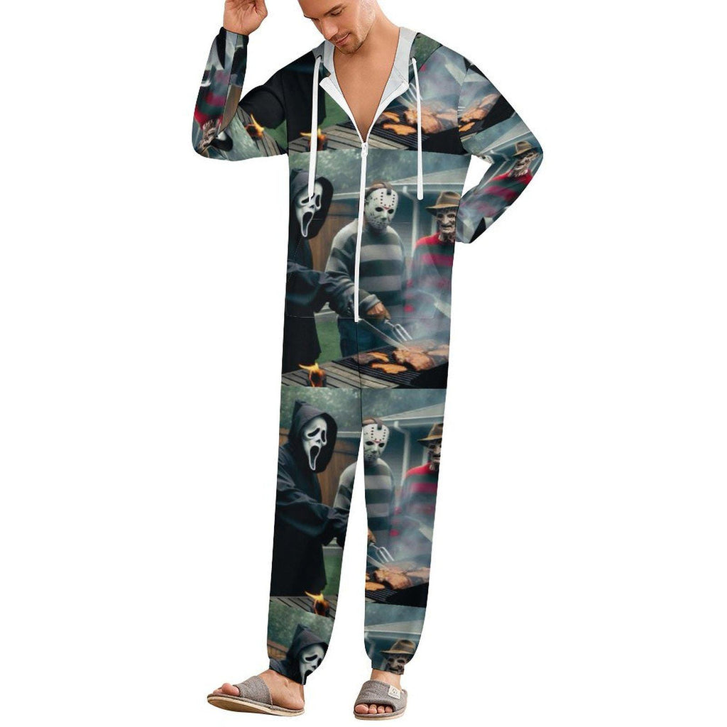 Horror Barbecue Unisex Jumper Jumpsuit Pajamas, All in One, Onesie S-4XL