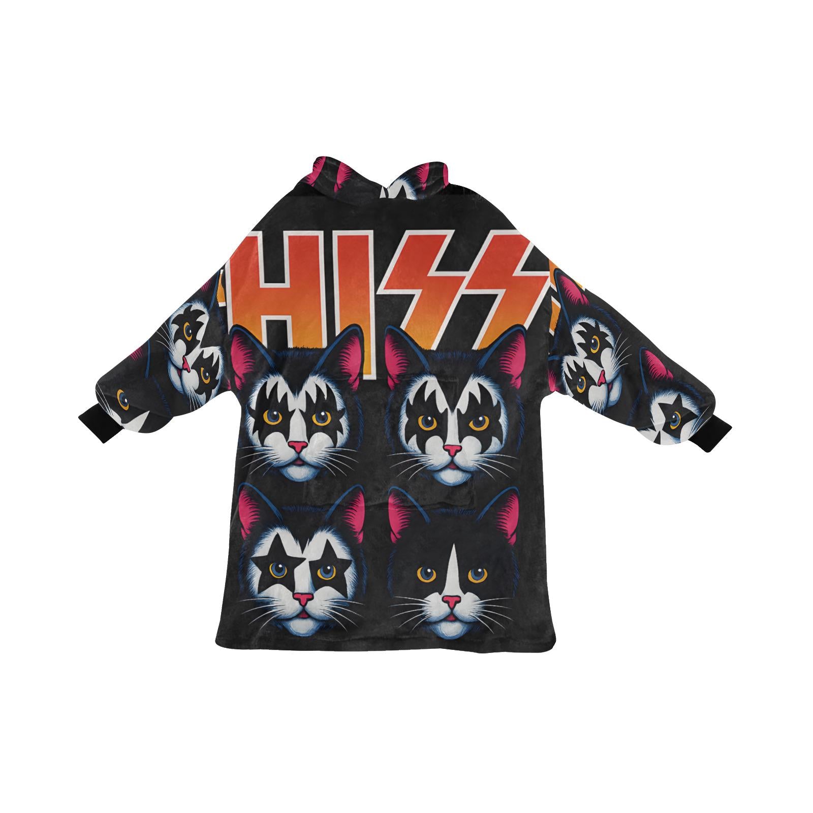 HISS Wearable Blanket Pullover – Cozy Oversized Hoodie Warm Loungewear One Size