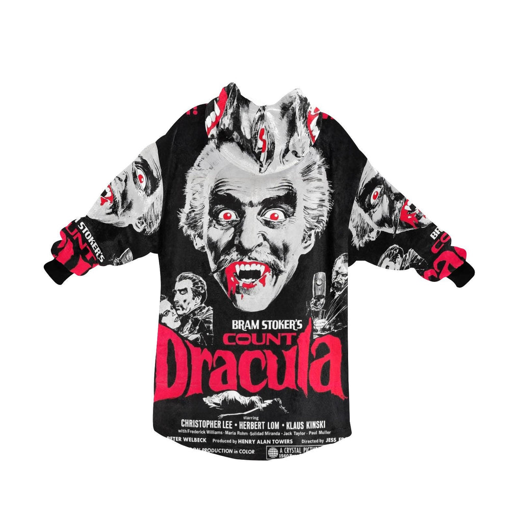 Dracula Wearable Blanket Pullover – Cozy Oversized Hoodie Warm Loungewear One Size