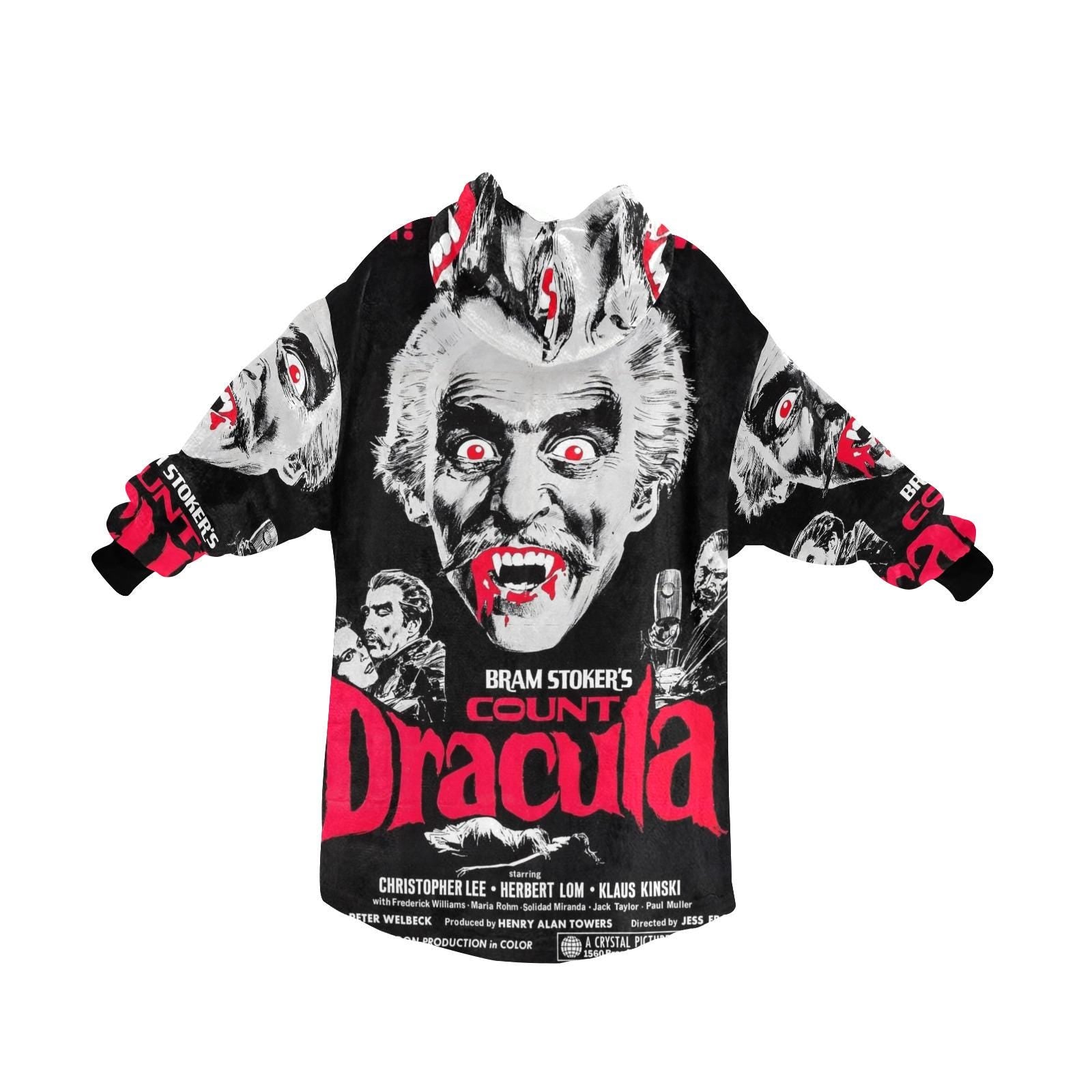 Dracula Wearable Blanket Pullover – Cozy Oversized Hoodie Warm Loungewear One Size
