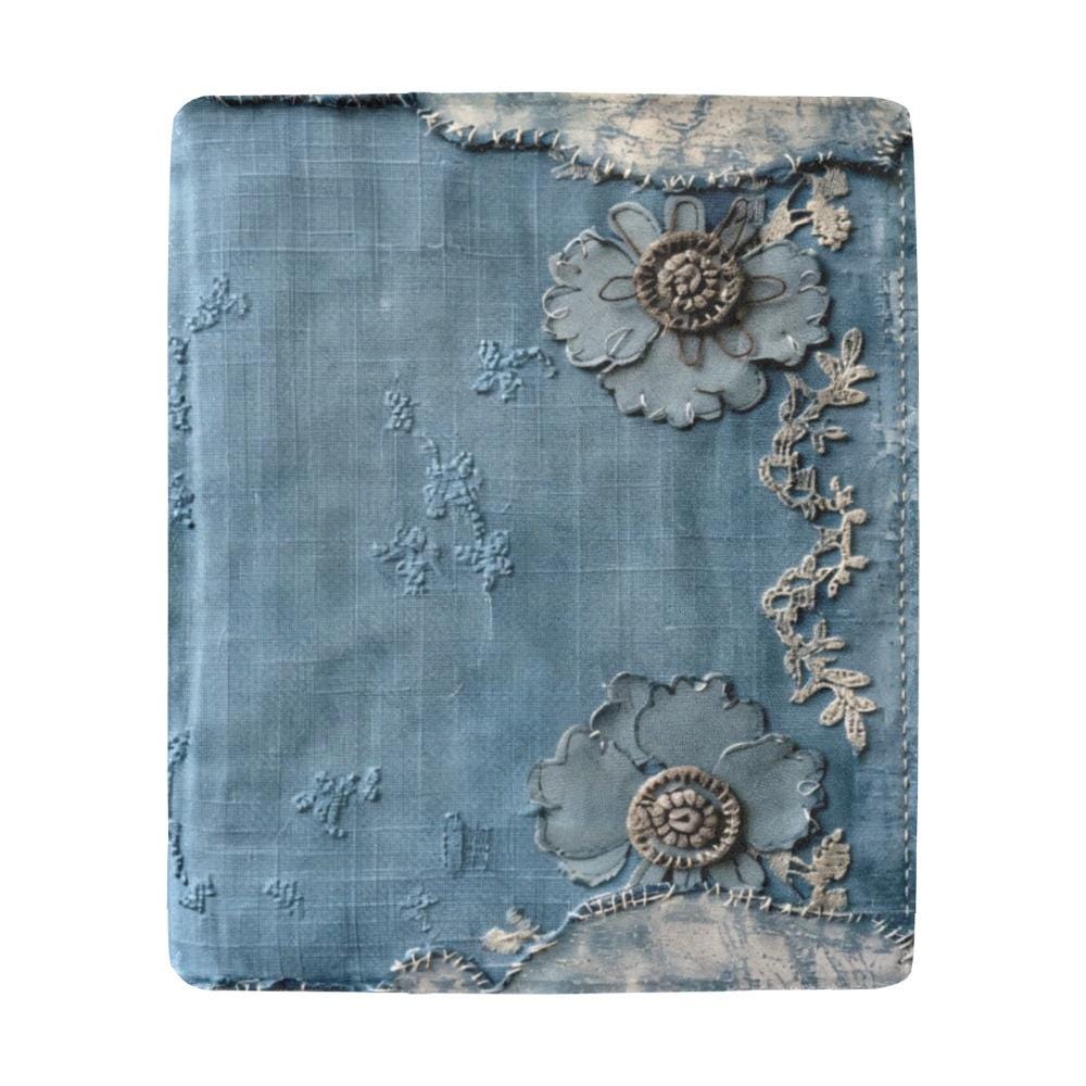 Distressed Denim Vintage Style Blanket, Keepsake Custom Throw Pick Size