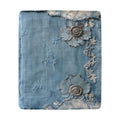 Distressed Denim Vintage Style Blanket, Keepsake Custom Throw Pick Size