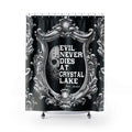 Jason Evil Never Dies at Crystal Lake Shower Curtain | Ornate Black Silver Frame Retro Horror