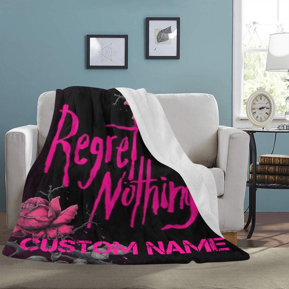 Gothic Regret Nothing Custom Blanket Fleece 60X80"