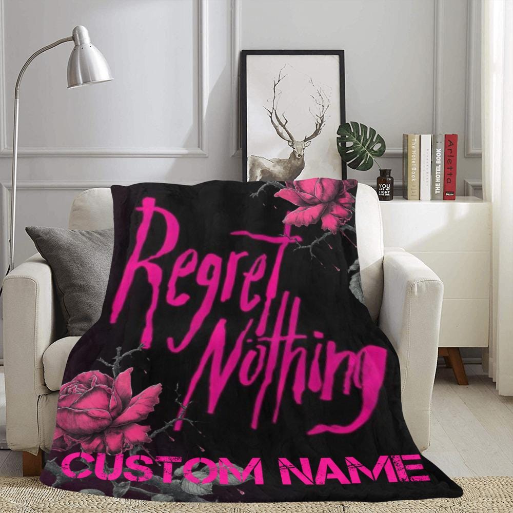 Gothic Regret Nothing Custom Blanket Fleece 60X80"