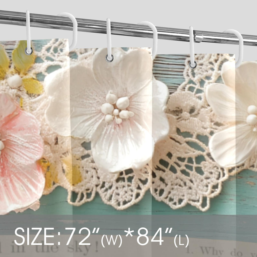 Shabby Cottage Chic Boho Shower Curtain