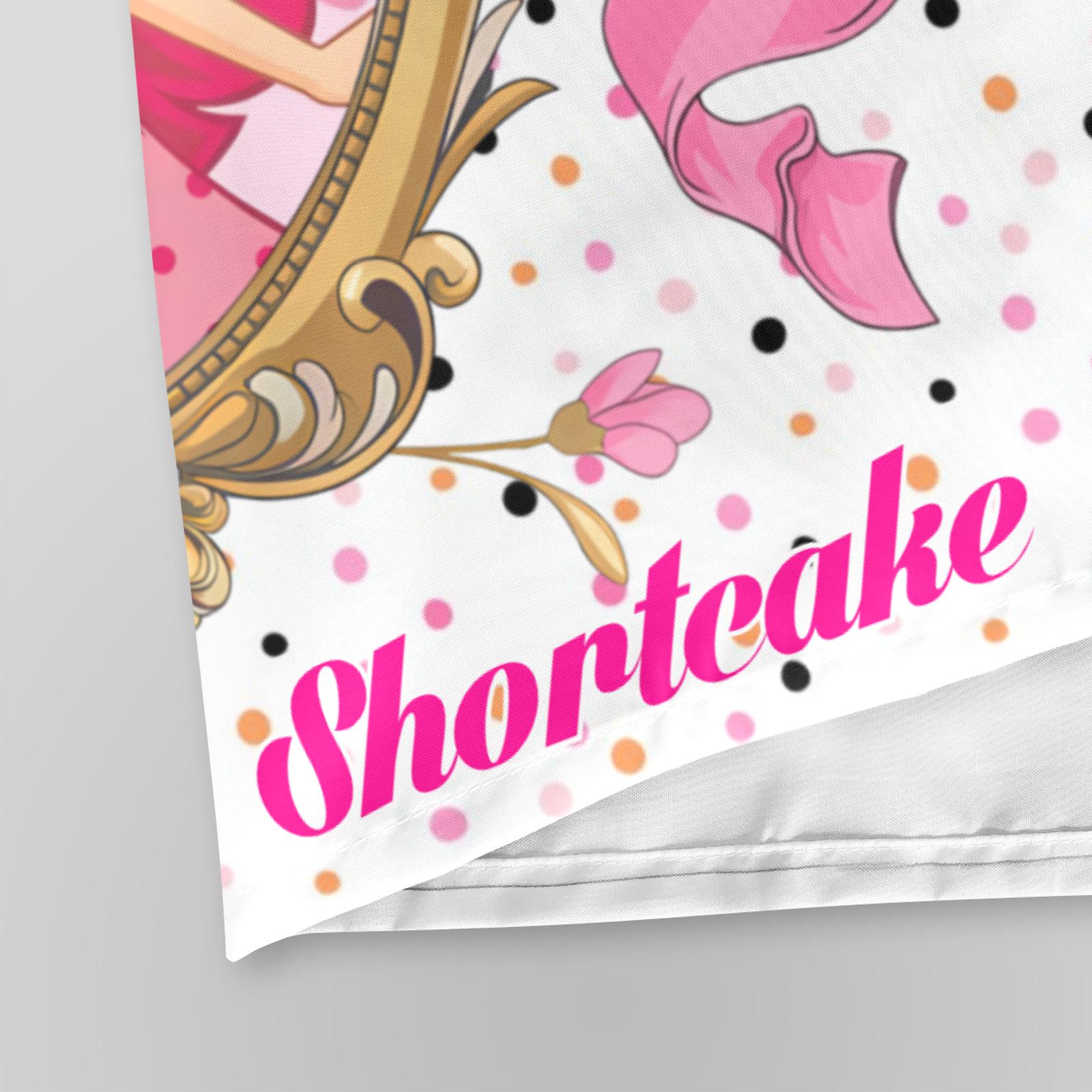 Strawberry Shortcake Shower Curtain – Pink Retro Cottage Chic Bathroom Decor