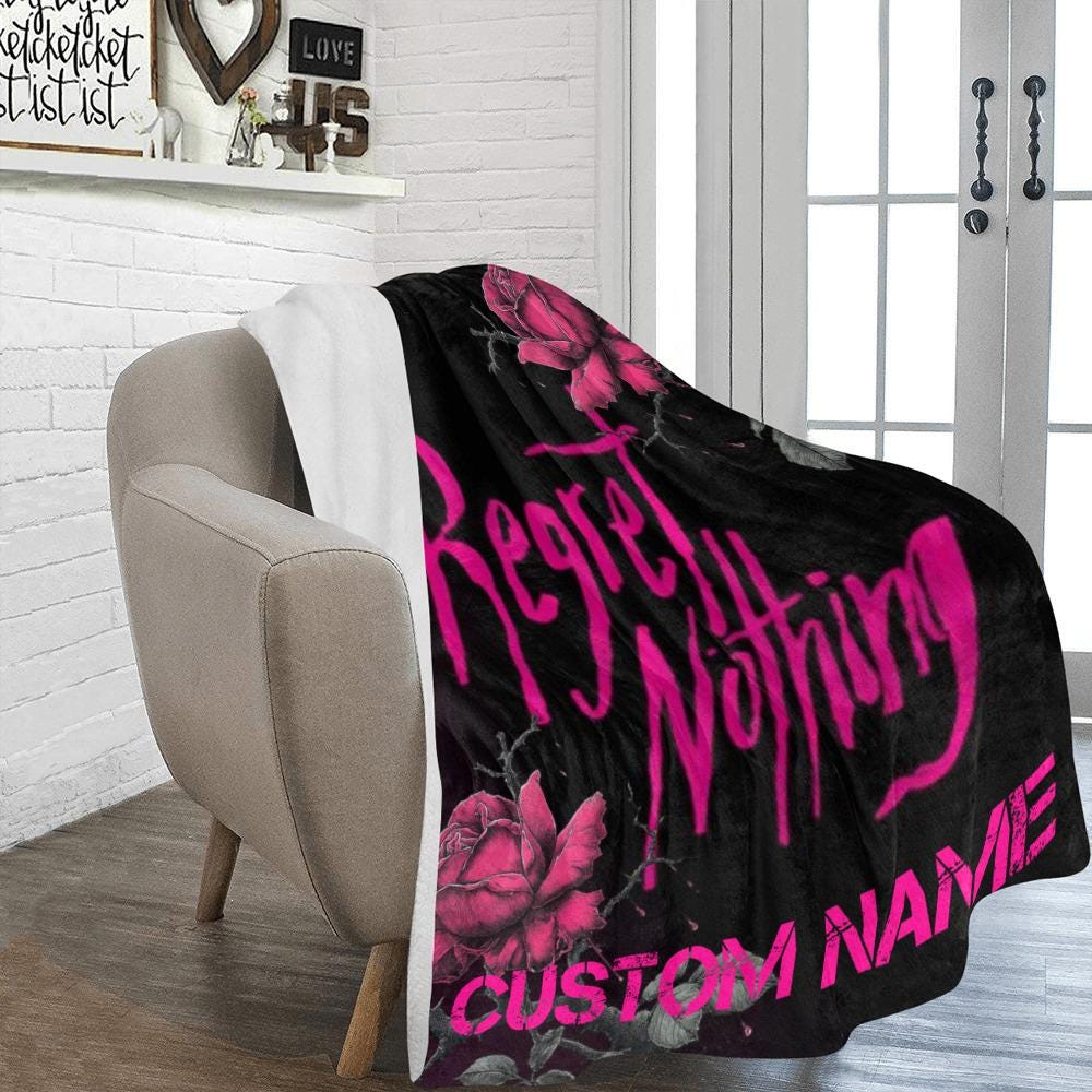 Gothic Regret Nothing Custom Blanket Fleece 60X80"